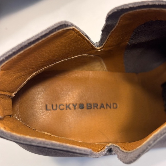Lucky Brand Women's Ankle Boots SZ 8.5 Back Zip Gray - Picture 7 of 10